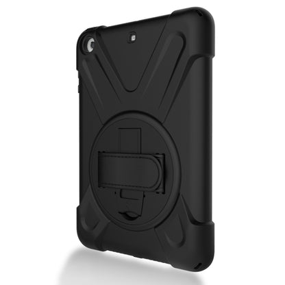 For iPad Mini 3 & 2 & 1 Shockproof Colorful Silicone + PC Protective Case with Holder & Hand Grip Strap(Black) - iPad Mini 4 & 3 & 2 & 1 Cases by buy2fix | Online Shopping UK | buy2fix