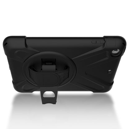For iPad Mini 3 & 2 & 1 Shockproof Colorful Silicone + PC Protective Case with Holder & Hand Grip Strap(Black) - iPad Mini 4 & 3 & 2 & 1 Cases by buy2fix | Online Shopping UK | buy2fix