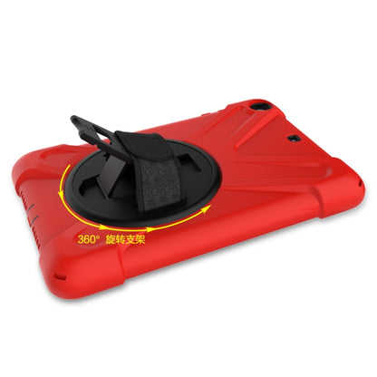 For iPad Mini 3 & 2 & 1 Shockproof Colorful Silicone + PC Protective Case with Holder & Hand Grip Strap(Red) - iPad Mini 4 & 3 & 2 & 1 Cases by buy2fix | Online Shopping UK | buy2fix