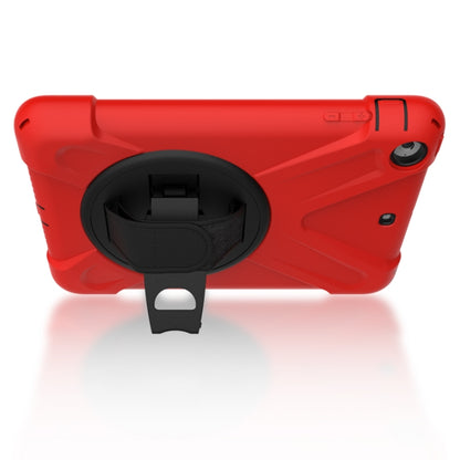 For iPad Mini 3 & 2 & 1 Shockproof Colorful Silicone + PC Protective Case with Holder & Hand Grip Strap(Red) - iPad Mini 4 & 3 & 2 & 1 Cases by buy2fix | Online Shopping UK | buy2fix