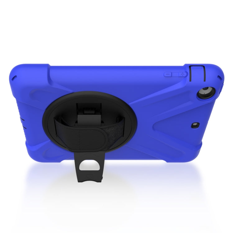 For iPad Mini 3 & 2 & 1 Shockproof Colorful Silicone + PC Protective Case with Holder & Hand Grip Strap(Blue) - iPad Mini 4 & 3 & 2 & 1 Cases by buy2fix | Online Shopping UK | buy2fix