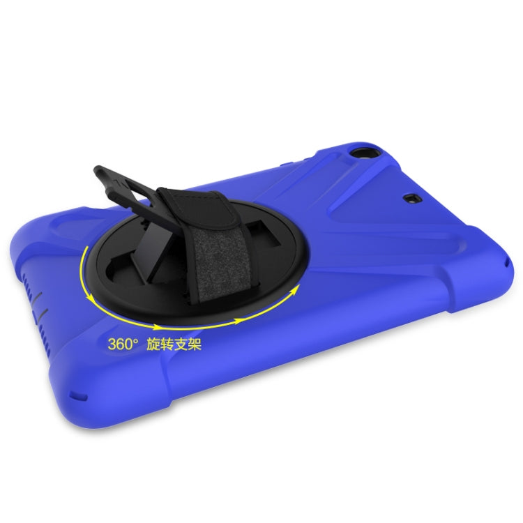 For iPad Mini 3 & 2 & 1 Shockproof Colorful Silicone + PC Protective Case with Holder & Hand Grip Strap(Blue) - iPad Mini 4 & 3 & 2 & 1 Cases by buy2fix | Online Shopping UK | buy2fix