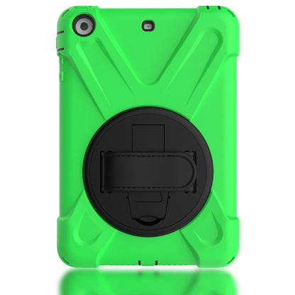 For iPad Mini 3 & 2 & 1 Shockproof Colorful Silicone + PC Protective Case with Holder & Hand Grip Strap(Green) - iPad Mini 4 & 3 & 2 & 1 Cases by buy2fix | Online Shopping UK | buy2fix