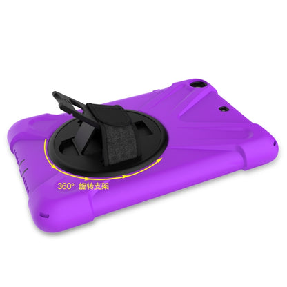 For iPad Mini 3 & 2 & 1 Shockproof Colorful Silicone + PC Protective Case with Holder & Hand Grip Strap(Purple) - iPad Mini 4 & 3 & 2 & 1 Cases by buy2fix | Online Shopping UK | buy2fix