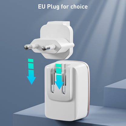LDNIO A1204Q QC3.0 18W USB Fast Charger with 1m USB to USB-C / Type-C Cable, Plug Type:UK Plug(White Gold) - USB Charger by LDNIO | Online Shopping UK | buy2fix