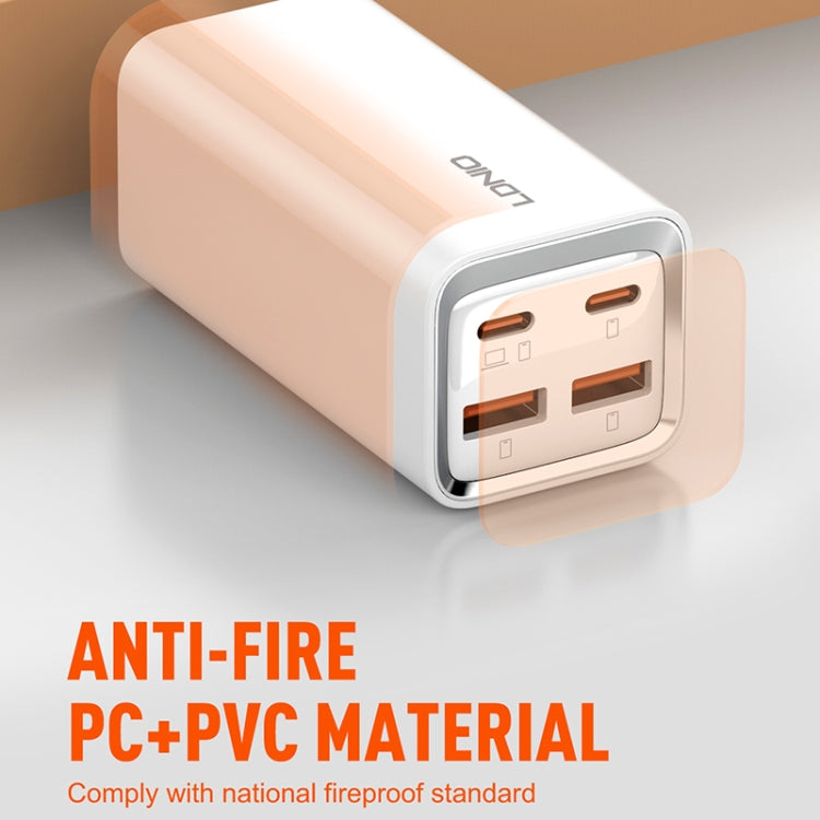 LDNIO A4610C PD65W Dual USB-C / Type-C + Dual USB Fast Charger, Cable Length: 1.5m, Plug Type:US Plug(White) - USB Charger by LDNIO | Online Shopping UK | buy2fix