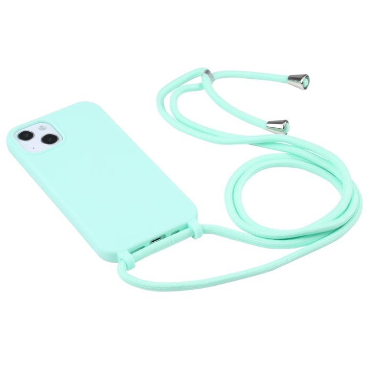 Candy Colors TPU Protective Phone Case with Lanyard For iPhone Air(Mint Green) - iPhone Air Cases by buy2fix | Online Shopping UK | buy2fix
