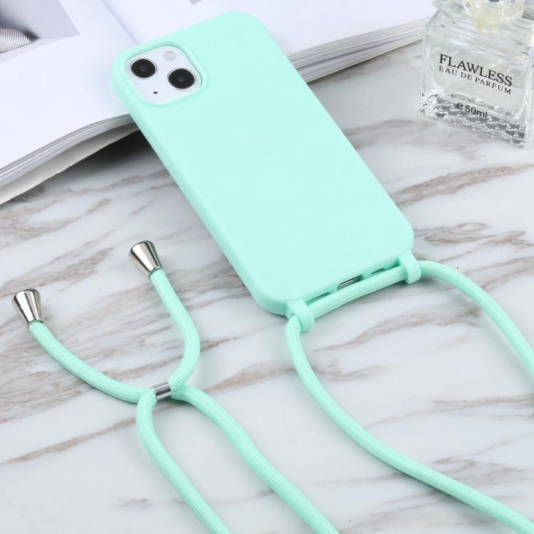 Candy Colors TPU Protective Phone Case with Lanyard For iPhone Air(Mint Green) - iPhone Air Cases by buy2fix | Online Shopping UK | buy2fix