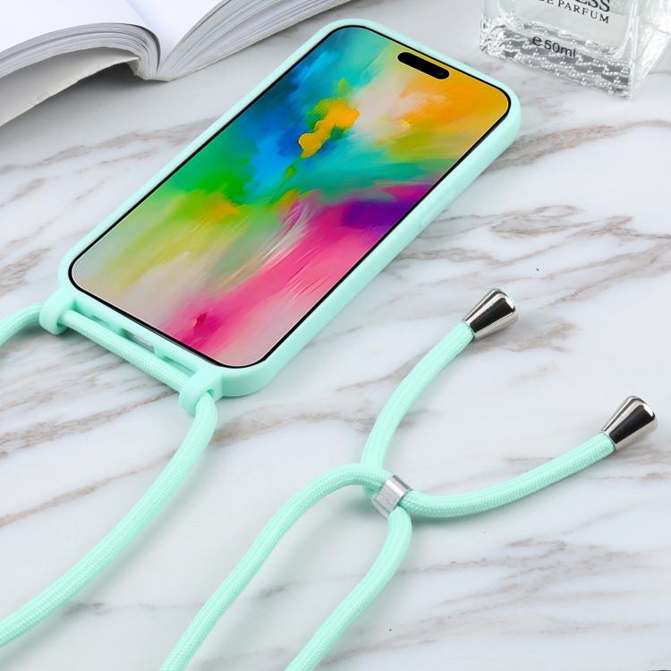 Candy Colors TPU Protective Phone Case with Lanyard For iPhone Air(Mint Green) - iPhone Air Cases by buy2fix | Online Shopping UK | buy2fix