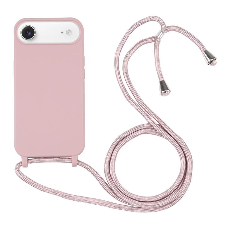 Candy Colors TPU Protective Phone Case with Lanyard For iPhone Air(Rose Gold) - iPhone Air Cases by buy2fix | Online Shopping UK | buy2fix