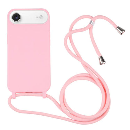 Candy Colors TPU Protective Phone Case with Lanyard For iPhone Air(Pink) - iPhone Air Cases by buy2fix | Online Shopping UK | buy2fix