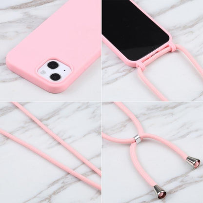 Candy Colors TPU Protective Phone Case with Lanyard For iPhone Air(Pink) - iPhone Air Cases by buy2fix | Online Shopping UK | buy2fix