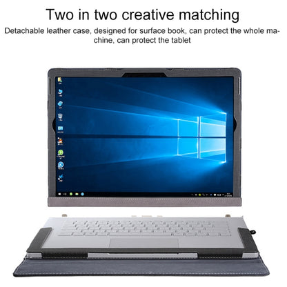 For Microsoft Surface Book 3 / 2 15 inch PU Leather Laptop Protective Case with Screen Stand(Dark Blue) by buy2fix