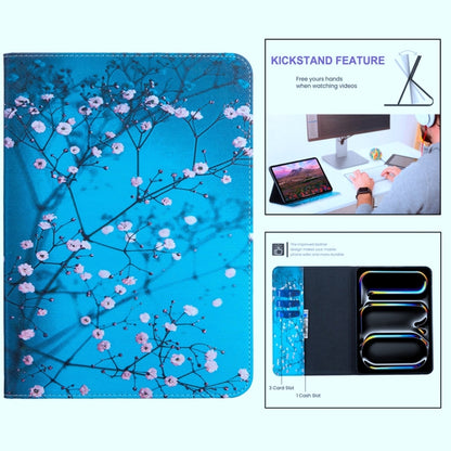 For iPad Air 13 2025 / 2024 Colored Drawing Leather Tablet Case(Plum Blossom) - iPad Air 13 2025 / 2024 Cases by buy2fix | Online Shopping UK | buy2fix