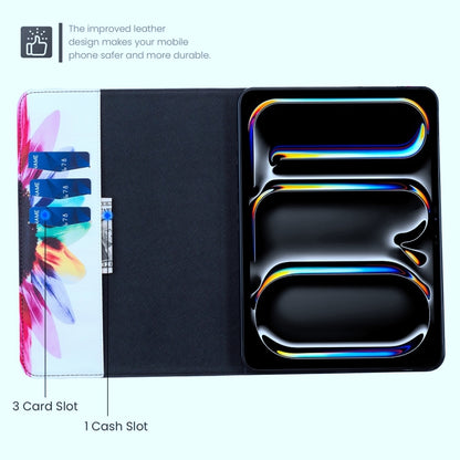 For iPad Air 13 2025 / 2024 Colored Drawing Leather Tablet Case(Sun Flower) - iPad Air 13 2025 / 2024 Cases by buy2fix | Online Shopping UK | buy2fix