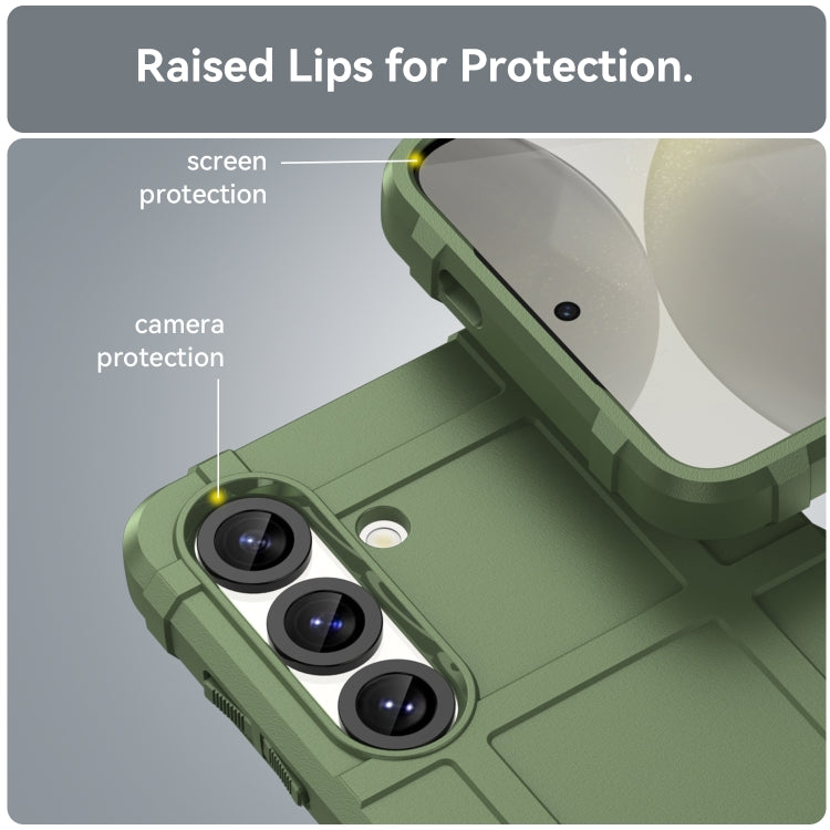 For Samsung Galaxy S25+ 5G Full Coverage Shockproof TPU Phone Case(Green) by buy2fix