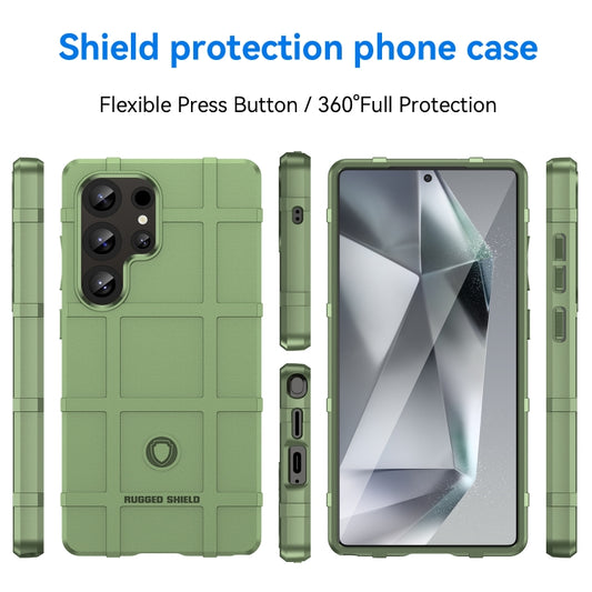 For Samsung Galaxy S25 Ultra 5G Full Coverage Shockproof TPU Phone Case(Green) by buy2fix