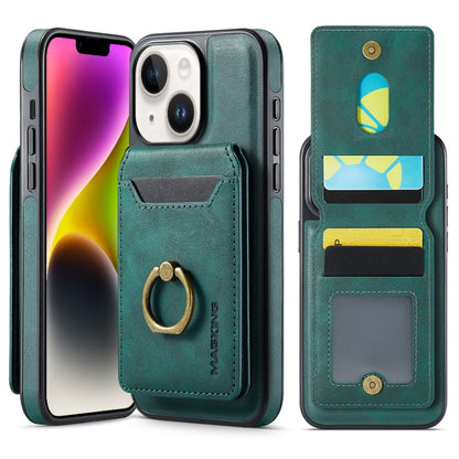 For iPhone 14 MAGKING K1 MagSafe Detachable Wallet RFID Back Cover Phone Case(Green) - iPhone 14 Cases by MAGKING | Online Shopping UK | buy2fix