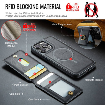 For iPhone 13 Pro MAGKING K1 MagSafe Detachable Wallet RFID Back Cover Phone Case(Black) - iPhone 13 Pro Cases by MAGKING | Online Shopping UK | buy2fix