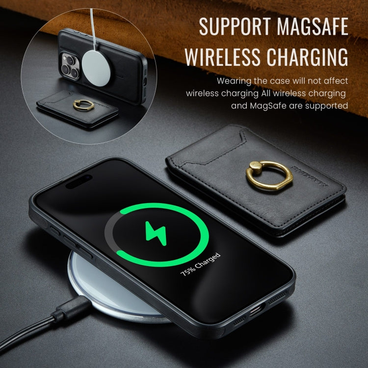 For iPhone 13 Pro MAGKING K1 MagSafe Detachable Wallet RFID Back Cover Phone Case(Black) - iPhone 13 Pro Cases by MAGKING | Online Shopping UK | buy2fix