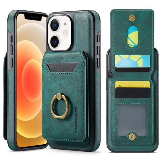 For iPhone 12 MAGKING K1 MagSafe Detachable Wallet RFID Back Cover Phone Case(Green) - iPhone 12 / 12 Pro Cases by MAGKING | Online Shopping UK | buy2fix