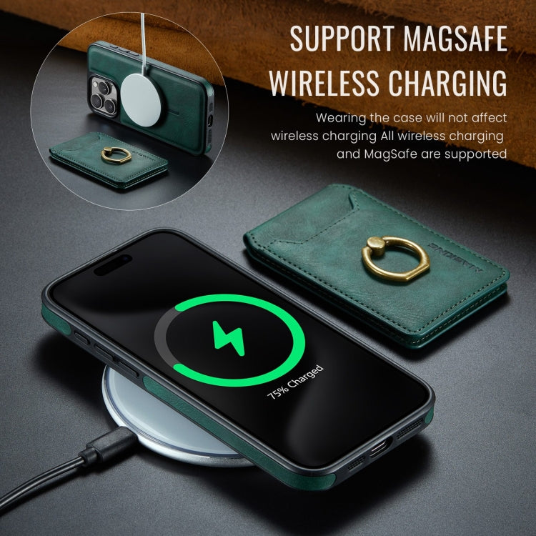 For iPhone 12 MAGKING K1 MagSafe Detachable Wallet RFID Back Cover Phone Case(Green) - iPhone 12 / 12 Pro Cases by MAGKING | Online Shopping UK | buy2fix