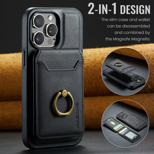 For iPhone 12 Pro MAGKING K1 MagSafe Detachable Wallet RFID Back Cover Phone Case(Black) - iPhone 12 / 12 Pro Cases by MAGKING | Online Shopping UK | buy2fix