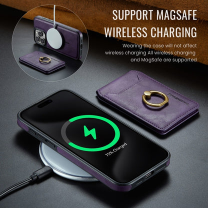 For iPhone 12 Pro MAGKING K1 MagSafe Detachable Wallet RFID Back Cover Phone Case(Purple) - iPhone 12 / 12 Pro Cases by MAGKING | Online Shopping UK | buy2fix