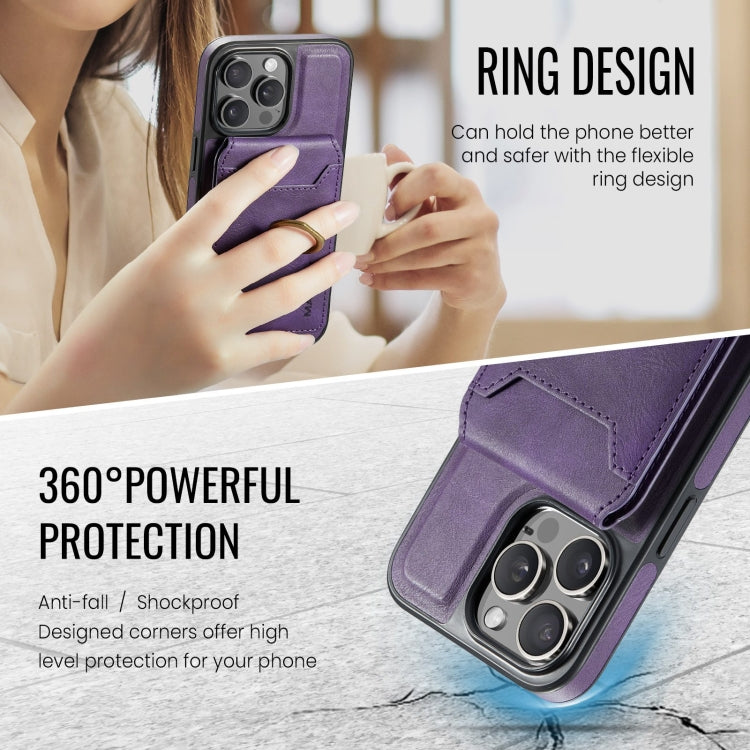 For iPhone 12 Pro MAGKING K1 MagSafe Detachable Wallet RFID Back Cover Phone Case(Purple) - iPhone 12 / 12 Pro Cases by MAGKING | Online Shopping UK | buy2fix