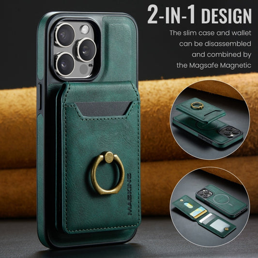 For iPhone 12 Pro MAGKING K1 MagSafe Detachable Wallet RFID Back Cover Phone Case(Green) - iPhone 12 / 12 Pro Cases by MAGKING | Online Shopping UK | buy2fix