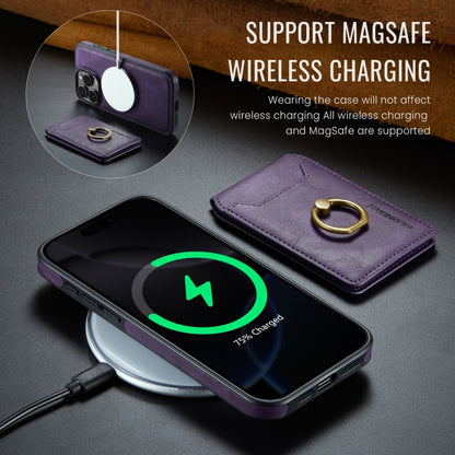 For iPhone 16 Pro Max MAGKING K1 MagSafe Detachable Wallet RFID Back Cover Phone Case(Purple) - iPhone 16 Pro Max Cases by MAGKING | Online Shopping UK | buy2fix