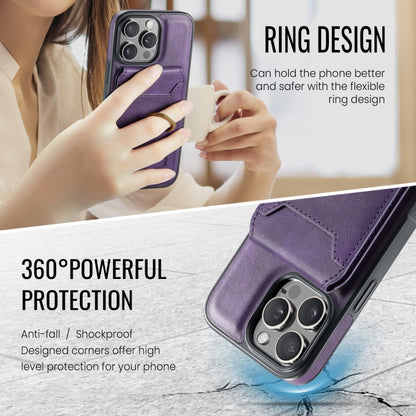 For iPhone 16 Pro Max MAGKING K1 MagSafe Detachable Wallet RFID Back Cover Phone Case(Purple) - iPhone 16 Pro Max Cases by MAGKING | Online Shopping UK | buy2fix