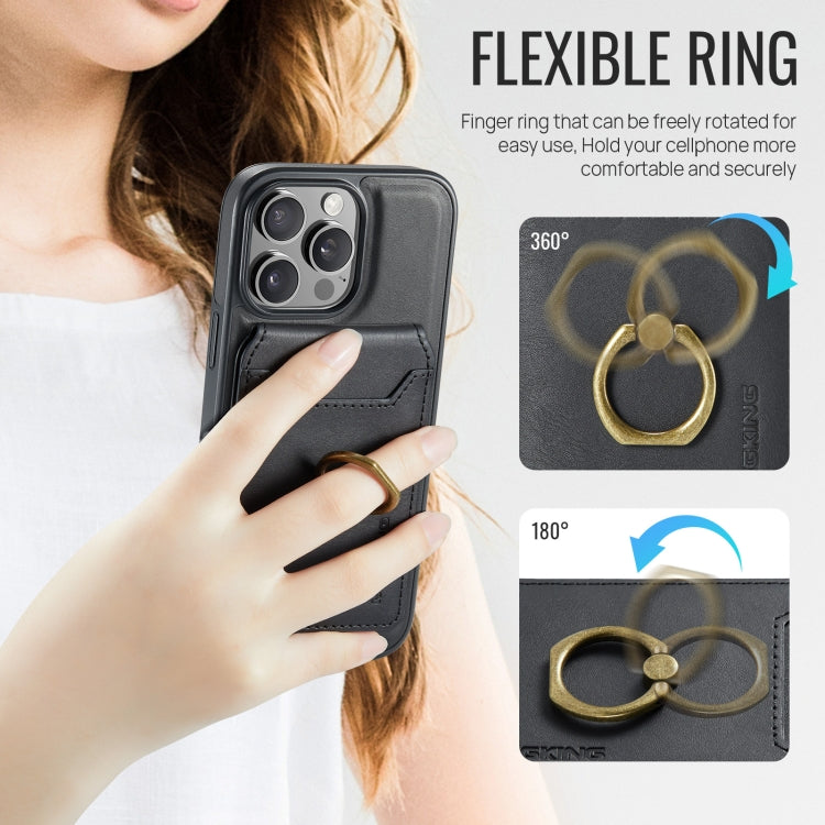 For iPhone 16 Pro MAGKING K1 MagSafe Detachable Wallet RFID Back Cover Phone Case(Black) - iPhone 16 Pro Cases by MAGKING | Online Shopping UK | buy2fix