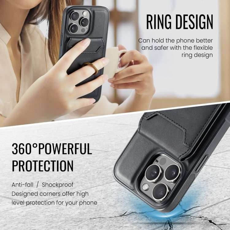 For iPhone 16 Pro MAGKING K1 MagSafe Detachable Wallet RFID Back Cover Phone Case(Black) - iPhone 16 Pro Cases by MAGKING | Online Shopping UK | buy2fix
