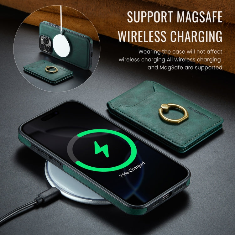 For iPhone 16 Pro MAGKING K1 MagSafe Detachable Wallet RFID Back Cover Phone Case(Green) - iPhone 16 Pro Cases by MAGKING | Online Shopping UK | buy2fix