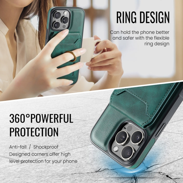 For iPhone 16 Pro MAGKING K1 MagSafe Detachable Wallet RFID Back Cover Phone Case(Green) - iPhone 16 Pro Cases by MAGKING | Online Shopping UK | buy2fix