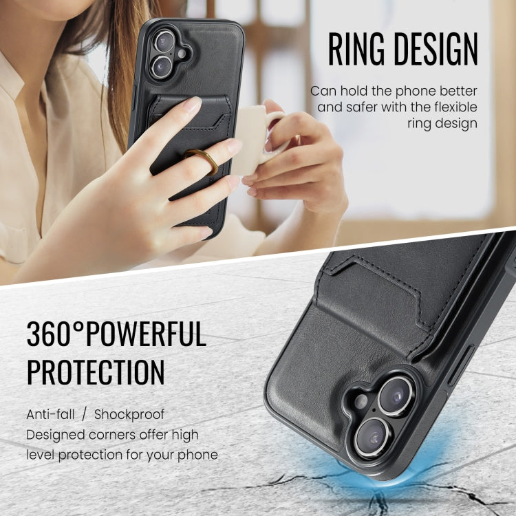 For iPhone 16 MAGKING K1 MagSafe Detachable Wallet RFID Back Cover Phone Case(Black) - iPhone 16 Cases by MAGKING | Online Shopping UK | buy2fix