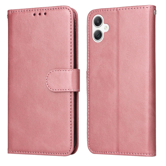 For Galaxy A06 4G / 5G Classic Calf Texture Flip Leather Phone Case(Rose Gold)