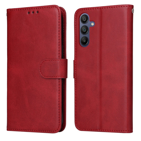 For Galaxy A17 / A26 / A16 5G Classic Calf Texture Flip Leather Phone Case(Red)