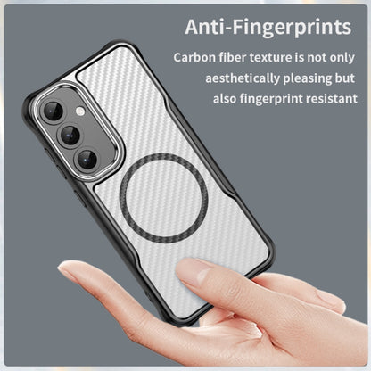 For Samsung Galaxy S25+ 5G Carbon Fiber Texture MagSafe Translucent Phone Case(Black) by buy2fix