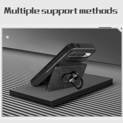 For Google Pixel 9 / 9 Pro Sliding Camshield TPU+PC Phone Case with Card Slot(Black) by buy2fix