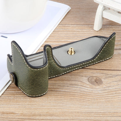 For Canon EOS 200D II / 200D Buffalo Texture PU Leather Camera Half Case Base(Green) - Half Case by buy2fix | Online Shopping UK | buy2fix