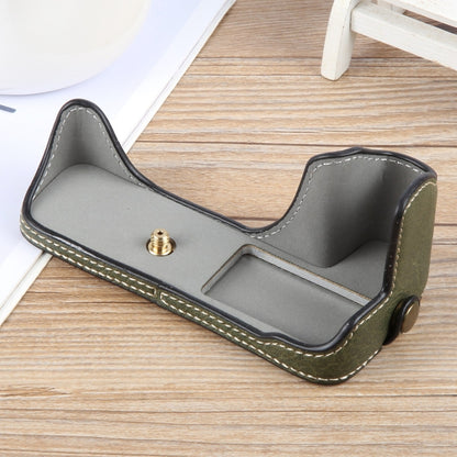 For Canon EOS 200D II / 200D Buffalo Texture PU Leather Camera Half Case Base(Green) - Half Case by buy2fix | Online Shopping UK | buy2fix