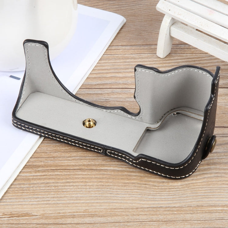 For FUJIFILM X-S20 Buffalo Texture PU Leather Camera Half Case Base(Black) - Half Case by buy2fix | Online Shopping UK | buy2fix