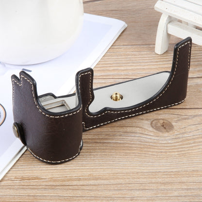 For FUJIFILM X-S20 Buffalo Texture PU Leather Camera Half Case Base(Dark Coffee) - Half Case by buy2fix | Online Shopping UK | buy2fix