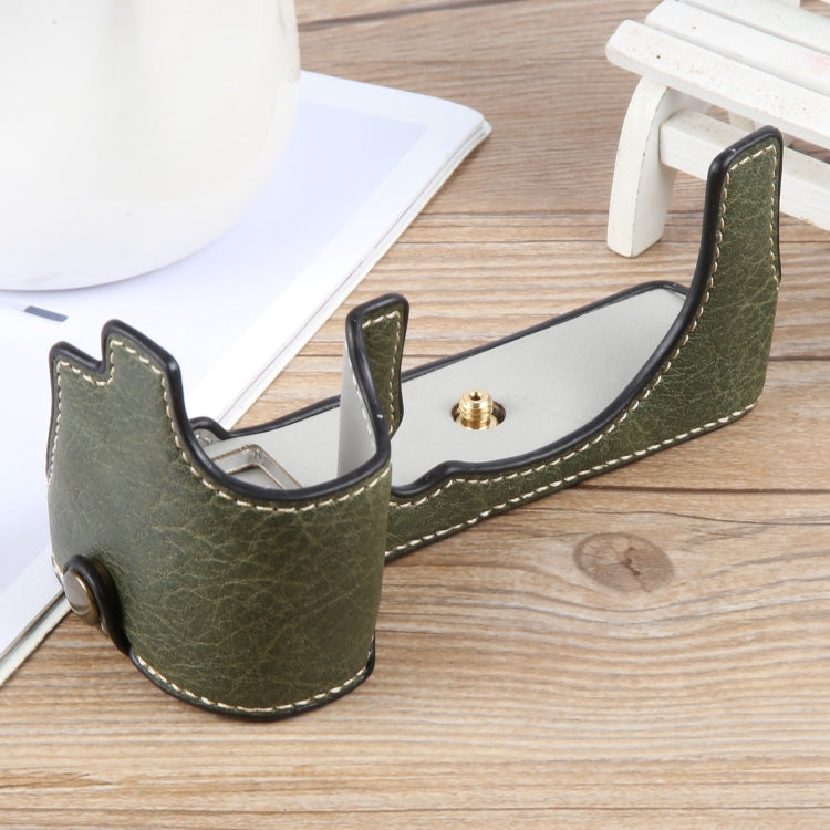 For FUJIFILM X-S20 Buffalo Texture PU Leather Camera Half Case Base(Green) - Half Case by buy2fix | Online Shopping UK | buy2fix