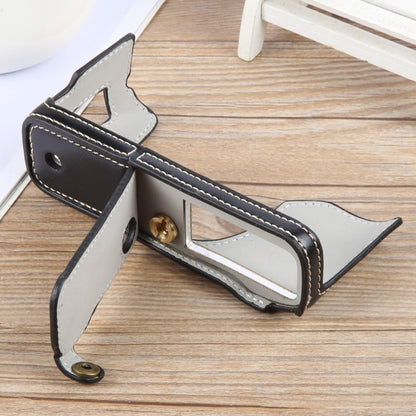 For FUJIFILM X100VI Glossy PU Leather Camera Half Case Base(Black) - Half Case by buy2fix | Online Shopping UK | buy2fix