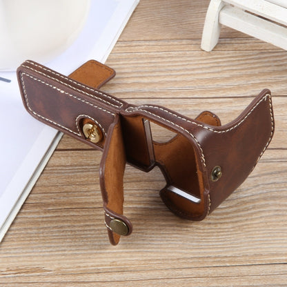 For Sony ILCE-7CM2 / Alpha 7C II Glossy PU Leather Camera Half Case Base(Coffee) - Half Case by buy2fix | Online Shopping UK | buy2fix