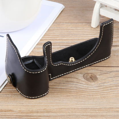 For Sony ILCE-7CM2 / Alpha 7C II Glossy PU Leather Camera Half Case Base(Black) - Half Case by buy2fix | Online Shopping UK | buy2fix