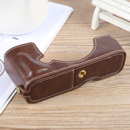 For Nikon ZFC Glossy PU Leather Camera Half Case Base(Coffee) - Half Case by buy2fix | Online Shopping UK | buy2fix